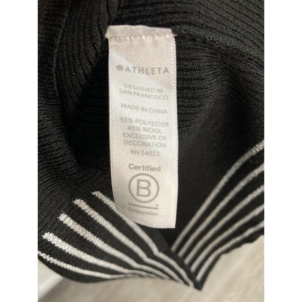 Athleta Table Rock Wool Blend Sweater Black Size Small - Picture 4 of 4